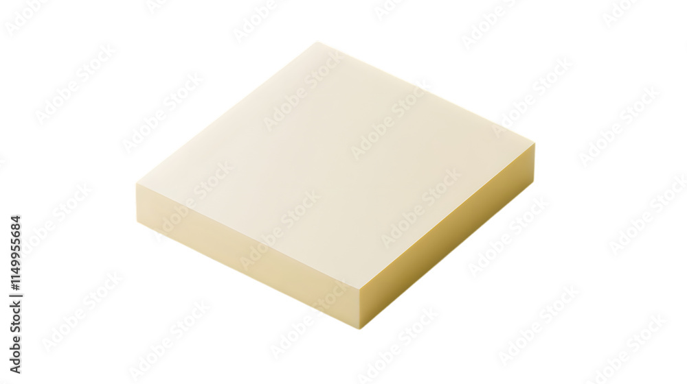 Poster yellow sticky note pad with a smooth surface and clean edges, ideal for reminders or creative projec