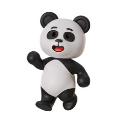 Cute Panda Mascot Walking Pose © kerismaker