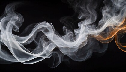 Fototapeta premium Abstract Smoke Swirls on Black