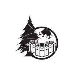 Farm Fresh CHRISTMAS tree vector files. Farmhouse decor. Isolated on transparent background.