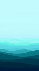 Obraz premium A serene abstract landscape featuring layered blue hues representing water and sky.