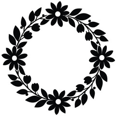 abstract floral frame