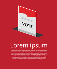 Obraz premium Poster for voting in elections stock illustration