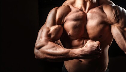 Fototapeta premium Muscular male bodybuilder