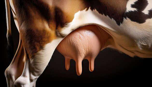 Close-up of a cow's udder