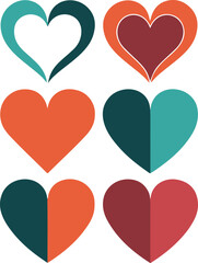 love icon set vector illustration