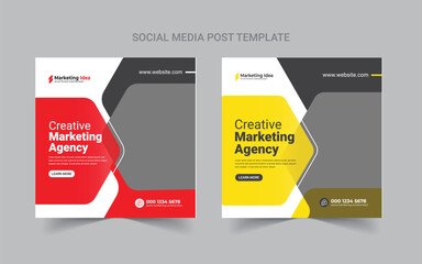 Digital business marketing social media post and web banner template eps