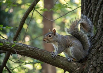 Obraz premium Squirrel on a tree