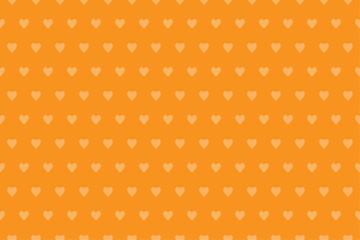 ハートの背景素材（オレンジ）、壁紙、パターン、シームレス