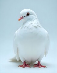 white dove isolated on white background