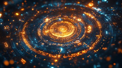 Dynamic digital art creation virtual studio graphic design futuristic