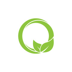 Green leaf logo ecology nature element vector icon