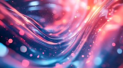 Obraz premium Dynamic abstract waves digital space graphic art colorful motion