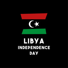 Libya Independence Day. Libya flag. Flat design vector.