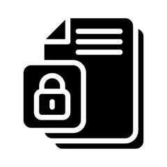 Obraz premium Lock glyph icon