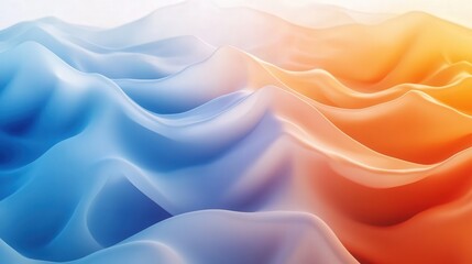 Obraz premium Visualize a photo filled with dynamic gradient textures, where colors shift fluidly from warm oranges to cool blues.