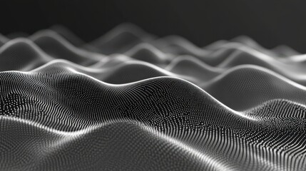 Abstract digital wave of particles. Futuristic point wave. Technology background
