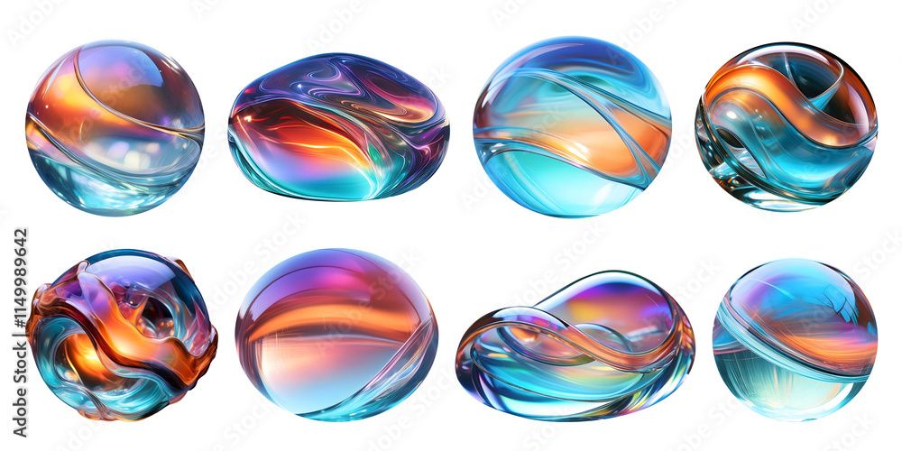 Poster light blue abstract transparent object that blends seamlessly into its background