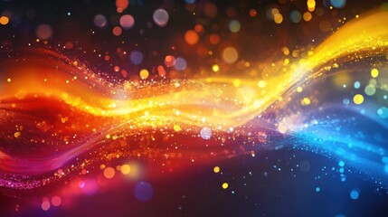 Fototapeta premium Colorful abstract technology wave graphic background