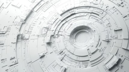 Grey and white abstract technology background