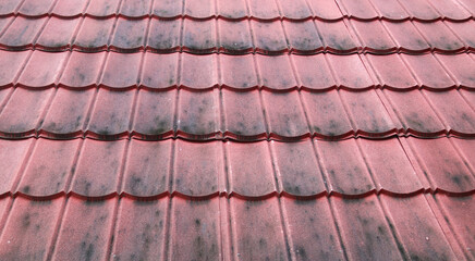 roof with red tile pattern. industrial pattern