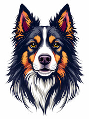 Fototapeta premium Realistic portrait of a dog detailed illustrated