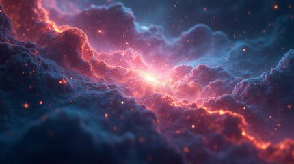 Fototapeta premium Deep Space Wonders: Stunning Nebula and Star Clusters in 32k HDR