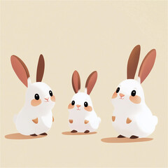 Fototapeta premium easter bunny and eggs