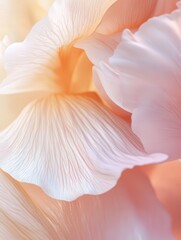 an orchid flower in soft, natural light. The petals have a gentle sheen, and the colors transition smoothly from pink to white.