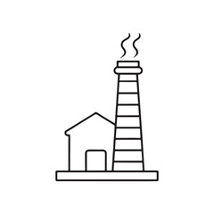 Chimney icon line art simple vector on a white background