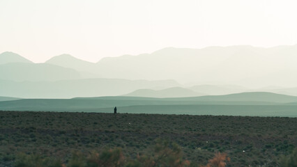Obraz premium Sunset in the dunes from the Desert of Morocco
