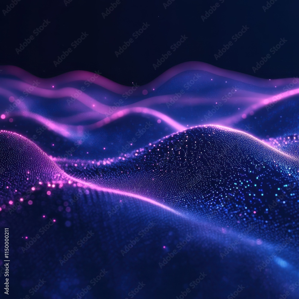 Poster abstract technology big data background concept: digital data flow motion, transfer and storage of d
