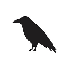 Striking Silhouette of a Crow – Mysterious Bird Vector Design
