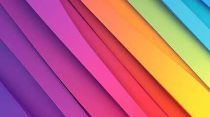 Fototapeta premium Vibrant Diagonal Rainbow Stripes Abstract Background Design Colorful Gradient Texture