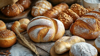 Bakery Shop Social Media Post Template Set RGB