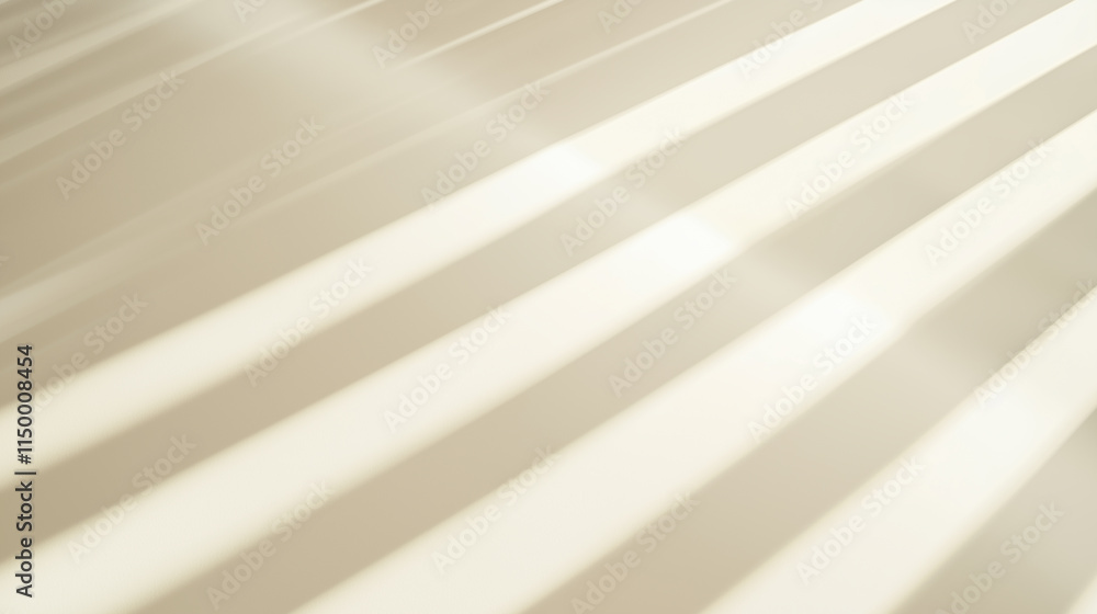 Poster a soft, abstract image featuring gentle stripes of light and shadow on a neutral background, creatin