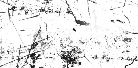 Abstract white and black texture of a grunge concrete rusty wall with cracks and scratches background. Vector Transparent background of crack lines dry cracked earth overlay texture grunge distressed.