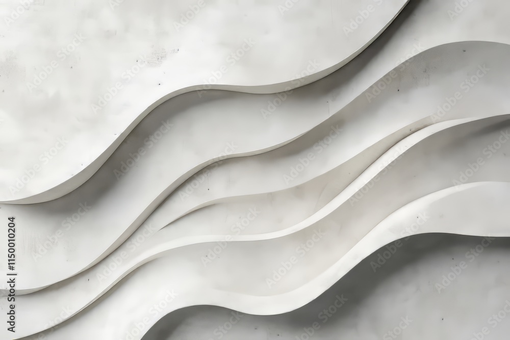 Poster Minimalist concrete texture with gentle curves and light wear enhancing architectural design and aesthetics