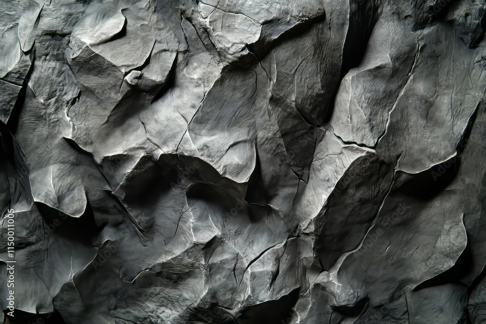 Aufkleber rough stone texture with deep fissures and intricate weathered patterns ideal for backgrounds and ar