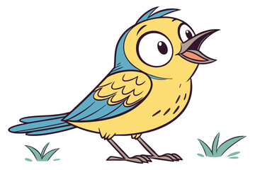 Obraz premium a starling vector illustrator with a white background