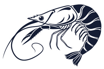  Shrimp silhouette Vector