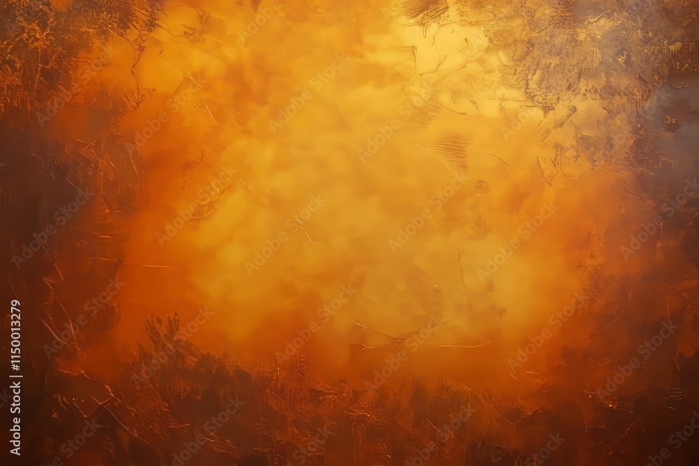 Aufkleber soft light gradients create a warm orange glow, enhancing the ambiance with depth and tranquility in