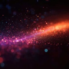 Fototapeta premium Colorful galaxy of stars and planets with a purple and orange hue