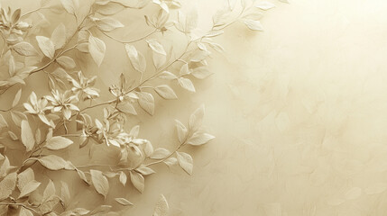 Elegant leafy texture background with copy space for creative designs soft natural environment minimalist viewpoint
