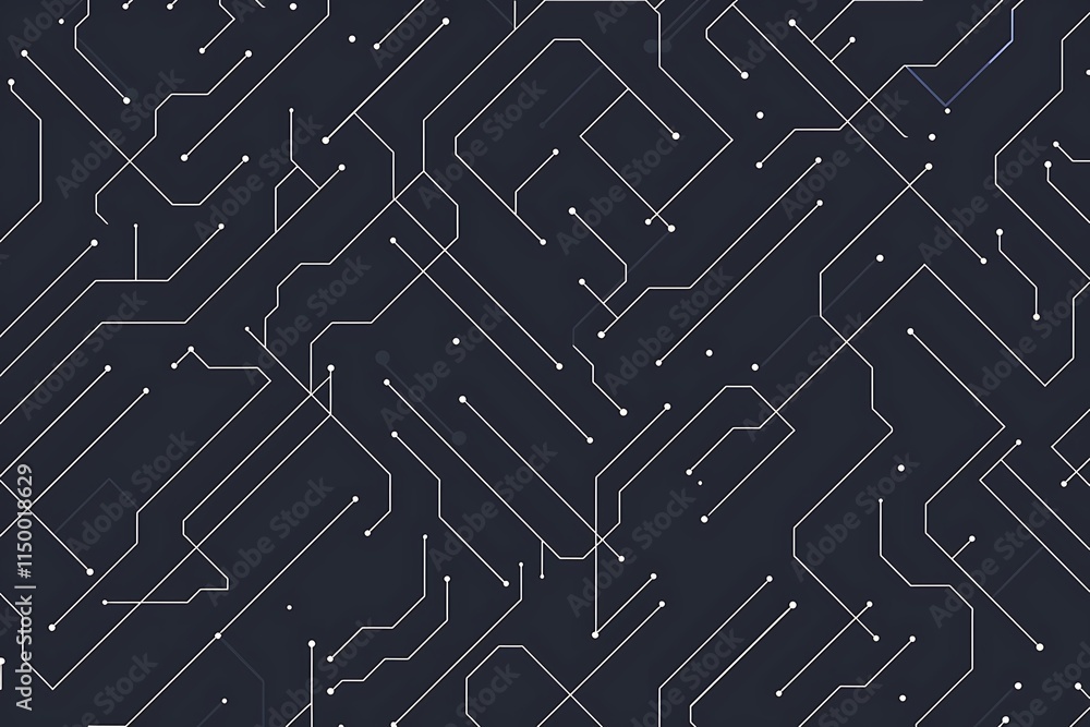 Poster abstract technology circuit board network design pattern lines