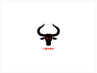 Long horn design , vector  , illustration , skull head silhouette vector illustration, and template.