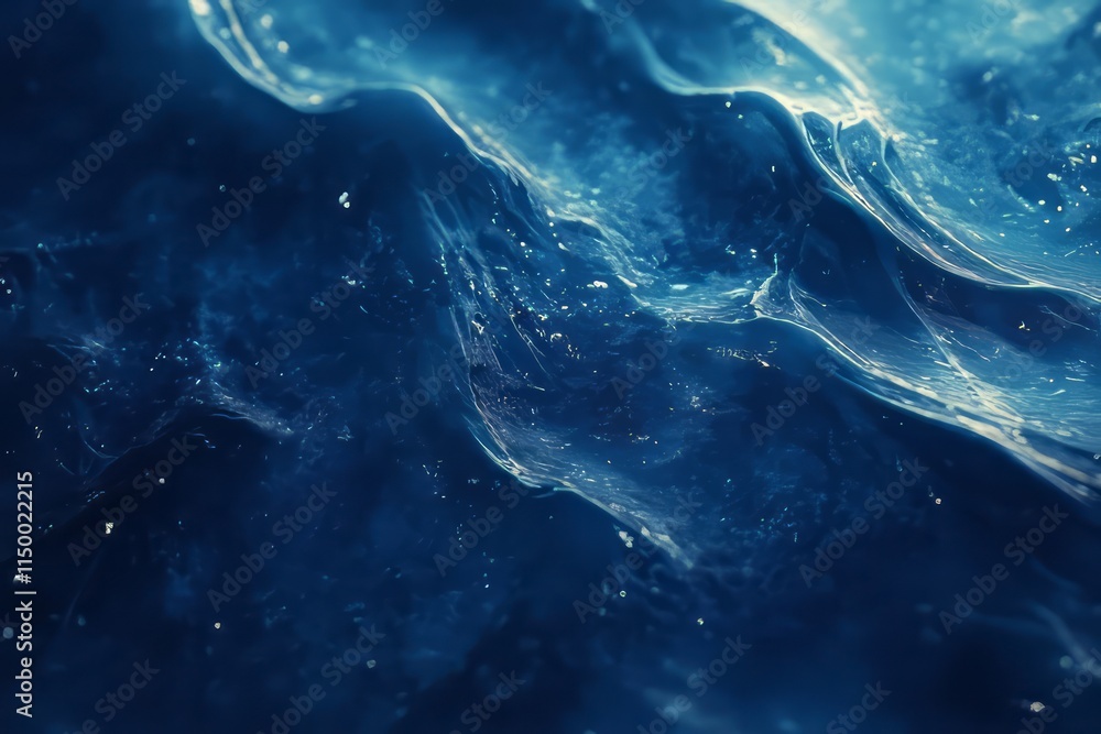 Aufkleber Frosty texture displays intricate ice patterns illuminated by soft light creating an ethereal effect