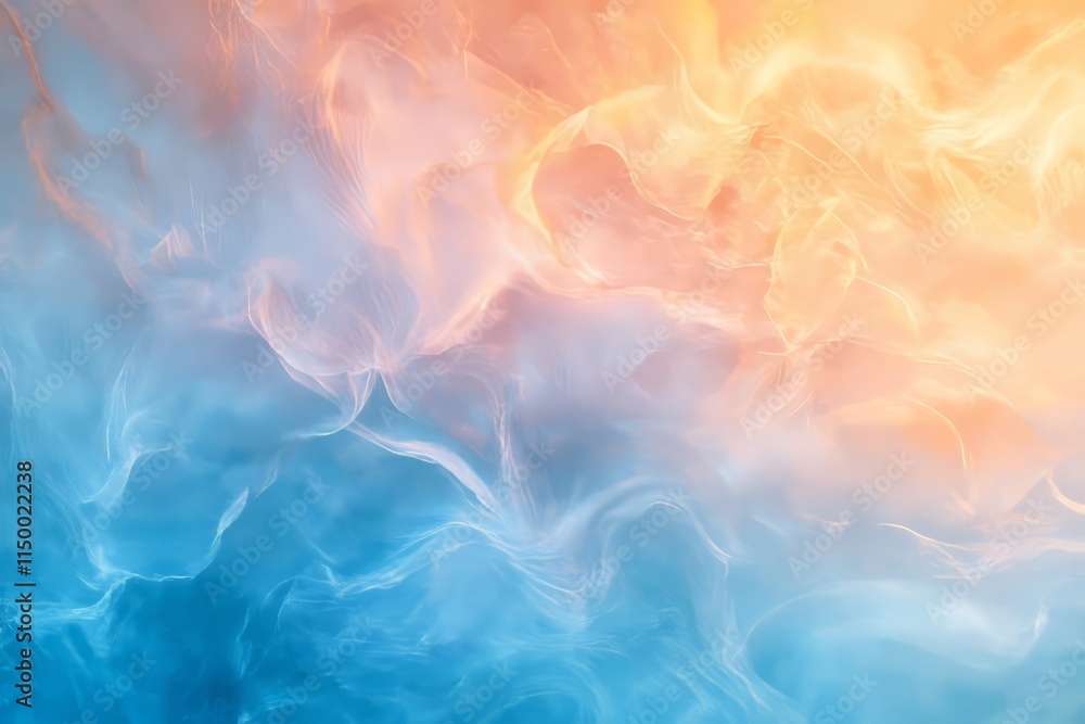 Poster Frosty ice texture captured under soft light showcasing intricate patterns and delicate sheen