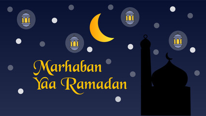 Eid mubarak islamic greetings background. Islamic greeting card with ramadan kareem and islamic ornament mosque. © Enku Haris
