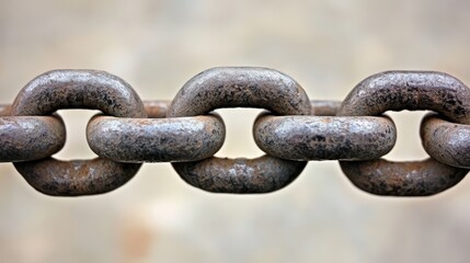 Fototapeta premium Rusty Metal Chain Links Close Up